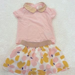 Kate Spade collared top and skirt set